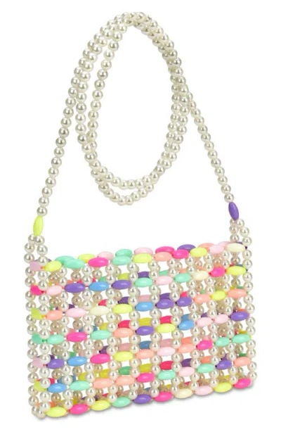 Iscream Kids' Pretty Pastel Beaded Crossbody Bag In Multi