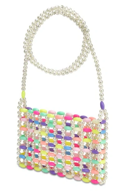 Iscream Kids' Pretty Pastel Beaded Crossbody Bag In Multi