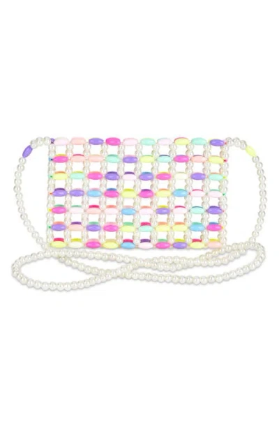 Iscream Kids' Pretty Pastel Beaded Crossbody Bag In Multi