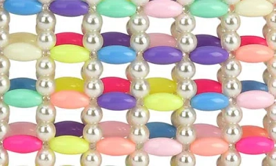 Iscream Kids' Pretty Pastel Beaded Crossbody Bag In Multi