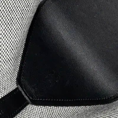 Pre-owned Hermes Black Swift Leather Toile H Handbag Tote Bag ()