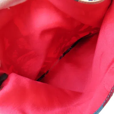 Pre-owned Hermes Blue Brown Multi-color Pink Silk Shoulder Bag ()