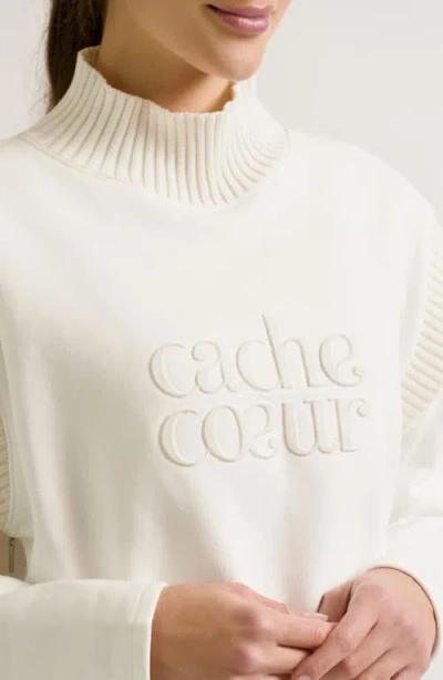 Cache Couer Harper Maternity & Nursing Sweatshirt In White