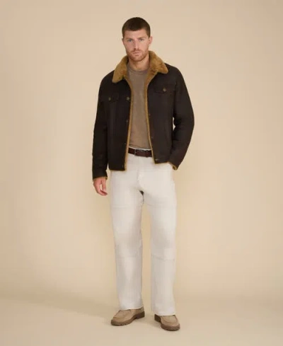 Furniq Uk Alfie Shearling Jacket In Brown