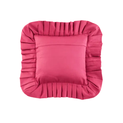 Sophie Williamson Design Ruffled Pillow Cover In Red