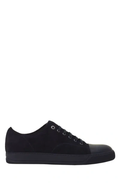 Lanvin Dbb1 Leather And Suede Sneakers In Black