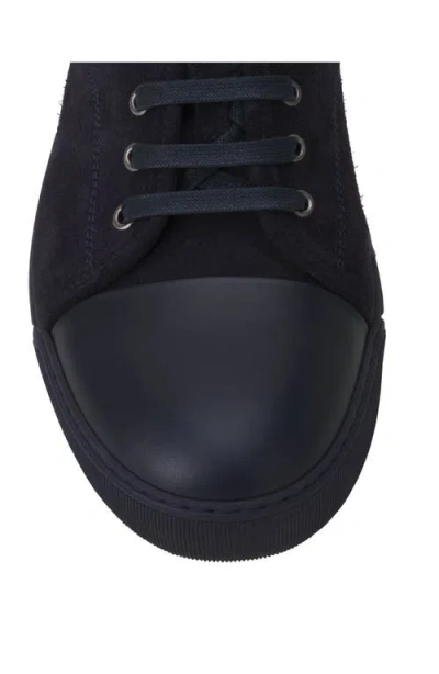 Lanvin Dbb1 Leather And Suede Sneakers In Black