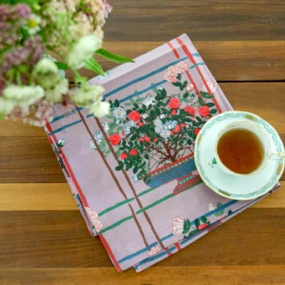 Sophie Williamson Design Napkins La Vie En Rose Offcut Version In Multi