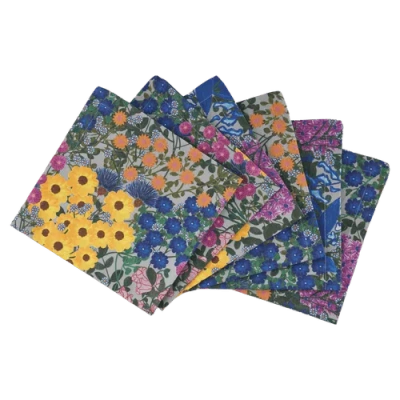 Sophie Williamson Design Pré Fleuri Set-of-six Cotton Napkins In Blue