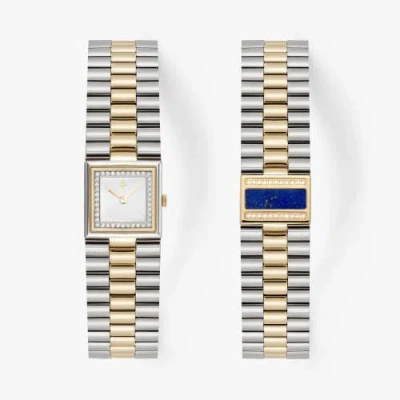 Vanna Catena Double-gemstone Bracelet Watch In Gold