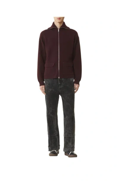 Lanvin Zip-fastening Cashmere Cardigan In Brown