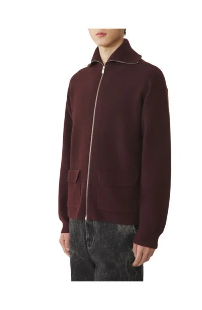 Lanvin Zip-fastening Cashmere Cardigan In Brown