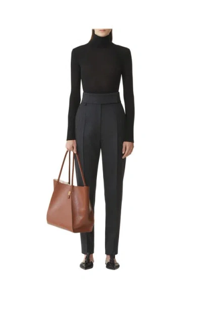 Lanvin Merino Wool And Silk Turtleneck Sweater In Black
