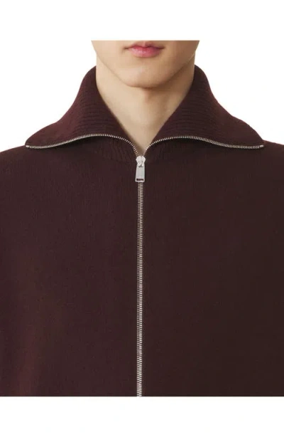Lanvin Zip-fastening Cashmere Cardigan In Brown