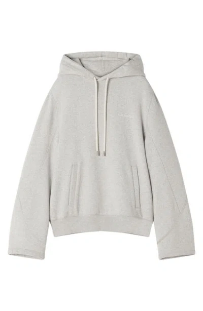 Lanvin Hooded Sweater Drawstring Front Pockets In Gray