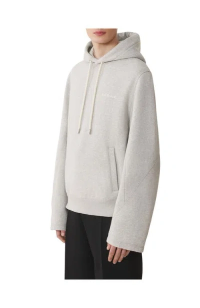 Lanvin Hooded Sweater Drawstring Front Pockets In Gray