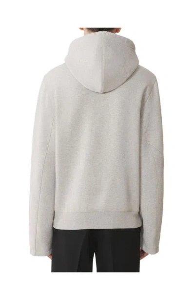 Lanvin Hooded Sweater Drawstring Front Pockets In Gray