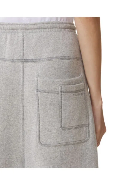 Lanvin Pleated Drawstring Trousers In Gray