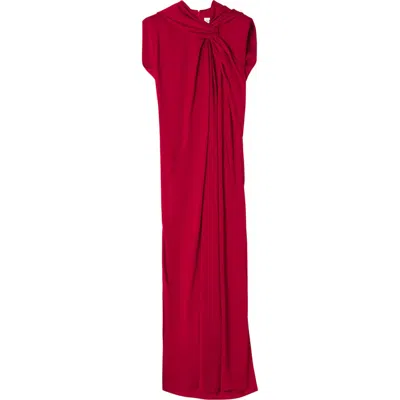 Lanvin Long Draped Dress In White