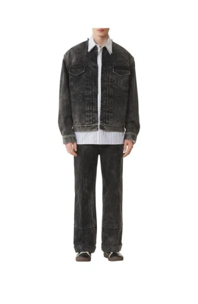 Lanvin Denim Collarless Jacket Clothing In Black