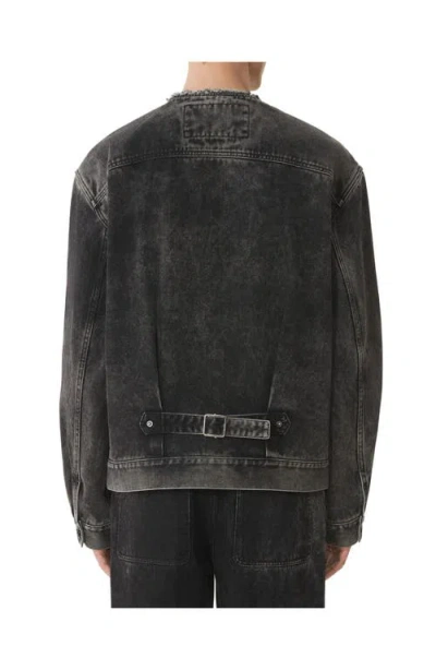 Lanvin Denim Collarless Jacket Clothing In Black