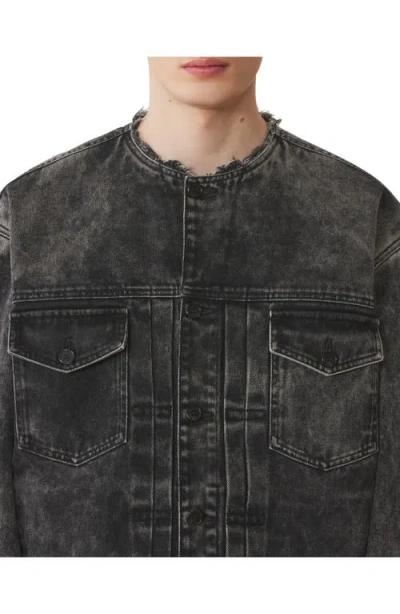 Lanvin Denim Collarless Jacket Clothing In Black