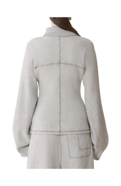 Lanvin Cotton Gathered-cuff Jacket In Gray