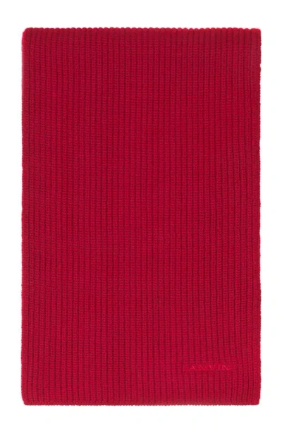Lanvin Wool Scarf In Brown