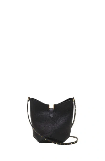 Lanvin Studded Leather Cross Body In Black