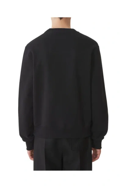 Lanvin Embroidered Cotton Sweatshirt In Black