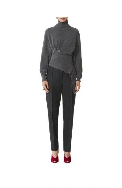 Lanvin Draped Jumper In Gray