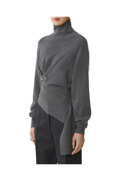 Lanvin Draped Jumper In Gray