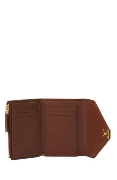 Lanvin Concerto Arpege Leather Wallet In Brown