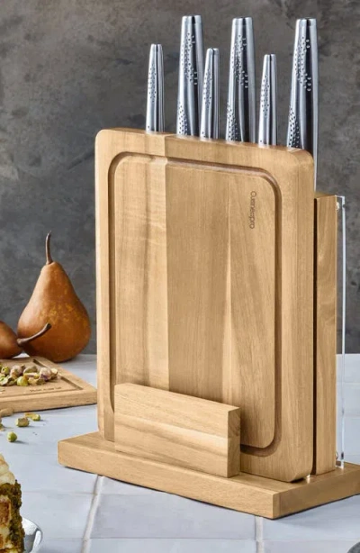 Cuisine::pro Id3 Samurai Sato 7-pc. Knife Block Set In Silver