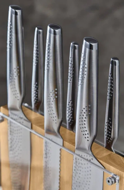 Cuisine::pro Id3 Samurai Sato 7-pc. Knife Block Set In Silver