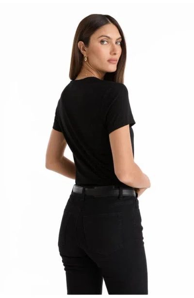 The Noli Shop Amaya Ultra-soft T-shirt In Black