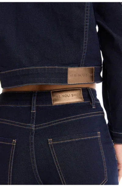 The Noli Shop Kaia Studded Jacket In Blue