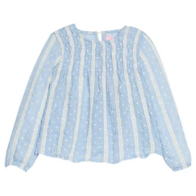 Bisby Kids' Ruched Anita Top In Blue