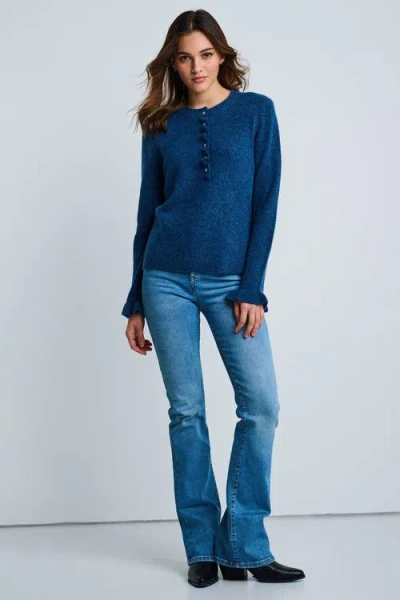 Lisa Todd The Allure Knit Henley In Blue