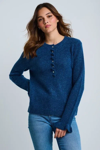 Lisa Todd The Allure Knit Henley In Blue