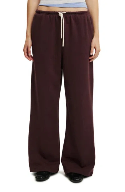 Cotton On Wide Leg Sweatpant In Brown