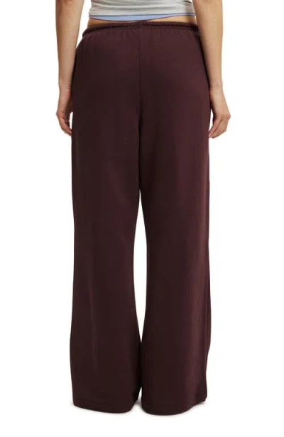 Cotton On Wide Leg Sweatpant In Brown
