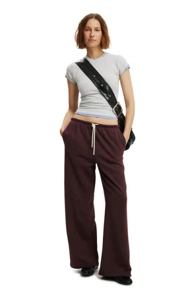 Cotton On Wide Leg Sweatpant In Brown
