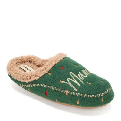 Dearfoams Womens Slip-on Slippers In Green