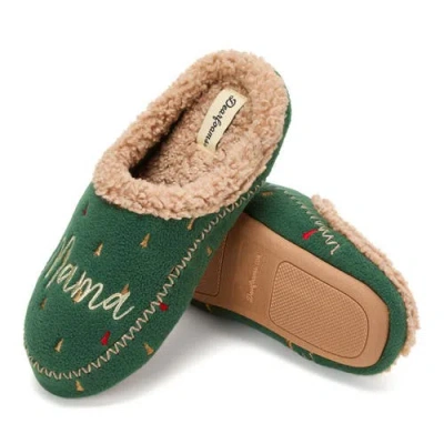 Dearfoams Womens Slip-on Slippers In Green