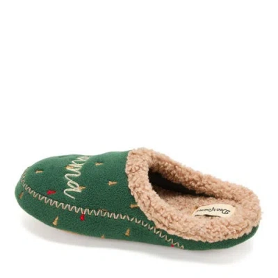 Dearfoams Womens Slip-on Slippers In Green