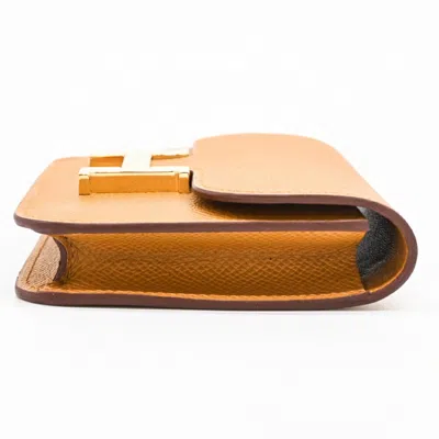 Pre-owned Hermes Brown Epsom Leather Coin Purse/coin Case ()