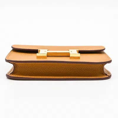 Pre-owned Hermes Brown Epsom Leather Coin Purse/coin Case ()