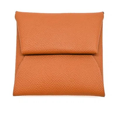 Pre-owned Hermes Brown Epsom Leather Coin Purse/coin Case ()