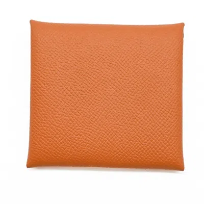 Pre-owned Hermes Brown Epsom Leather Coin Purse/coin Case ()
